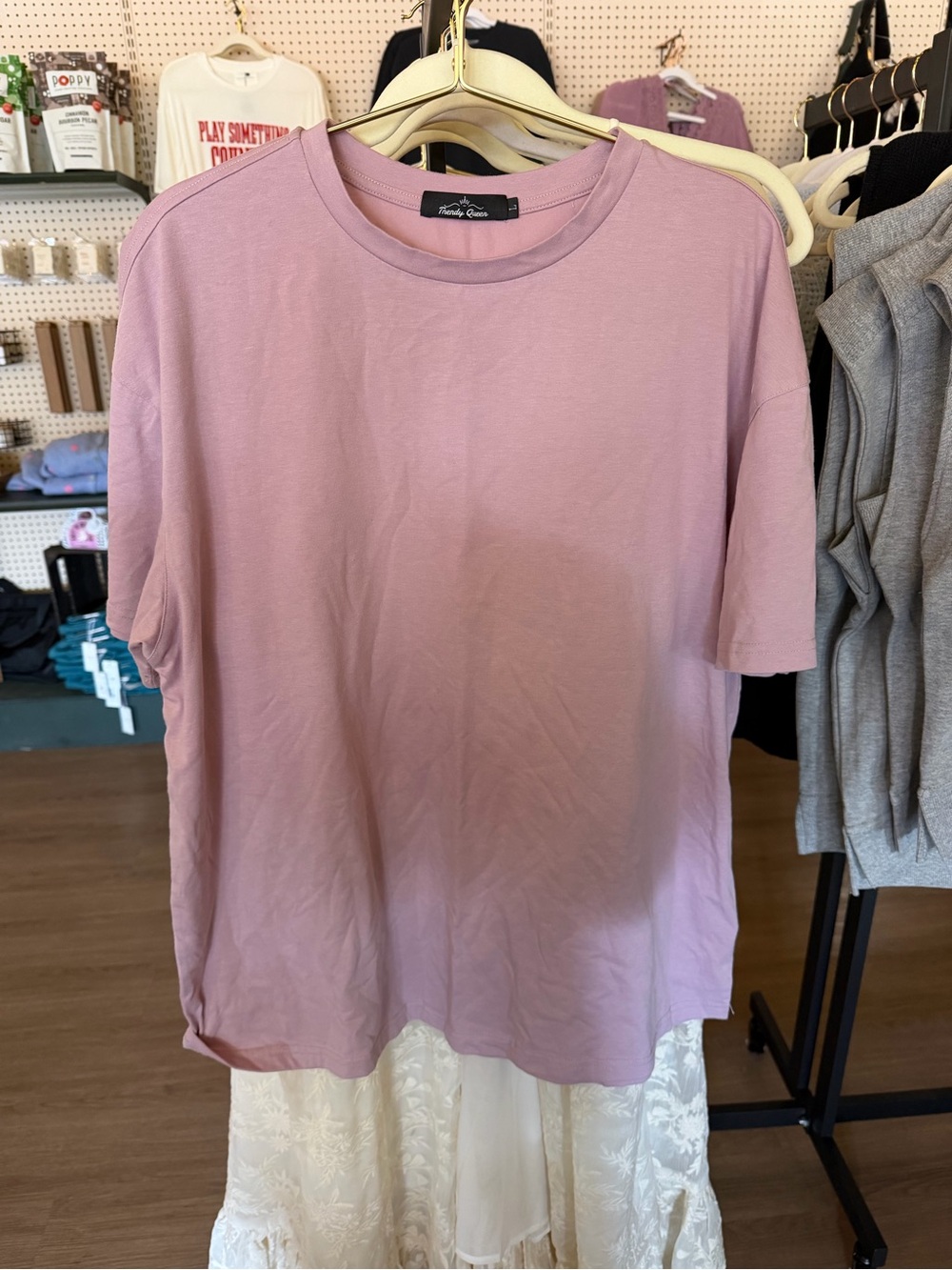 Relaxed Crewneck Tee - Dusty Mauve (BOX 6)
